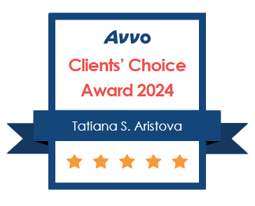 Avvo Clients' Choice Award 2024, Tatiana S. Aristova, 5 star rating