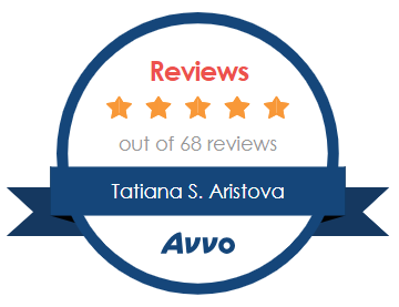 Reviews, 5 stars out of 68 reviews, Tatiana S. Aristova, Avvo
